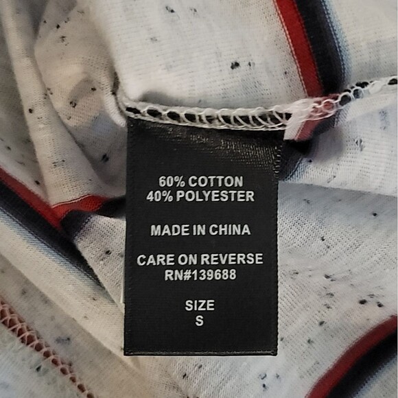 Ocean Current Speckled Striped Tee Size Small - Picture 4 of 8